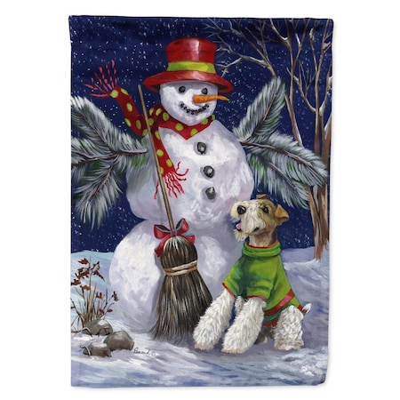 Carolines Treasures 11 x 0.01 x 15 in. Fox Terrier Christmas Winter Fun Garden Flag PPP3095GF